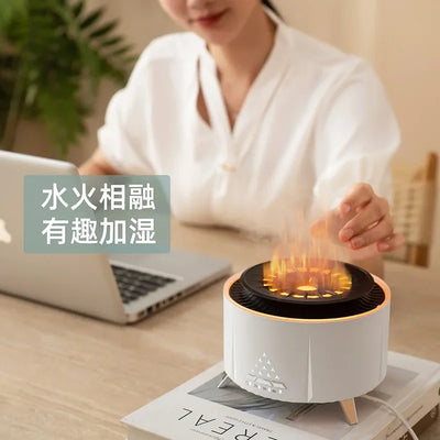 New Product Humidifier with White Noise Flame Aromatherapy Bluetooth Speaker Essential Oil Diffuser for Office and Bedroom
