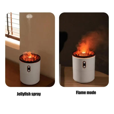 Small Flame Humidifiers Rechargeable Desk Humidifier With Jellyfish Mist Home Decor Products Humidifiers For Hotel School